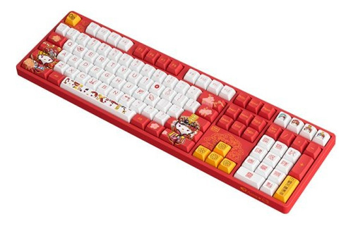 Teclado Akko 5108s Hello Kitty Peking Opera B Switch Tcc Pri Cor De Teclado Vermelho Idioma Inglês Us Internacional