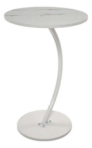 Mesa Mesas Centro Minimalista Auxiliar Circular Sala Moderna Blanco/blanco