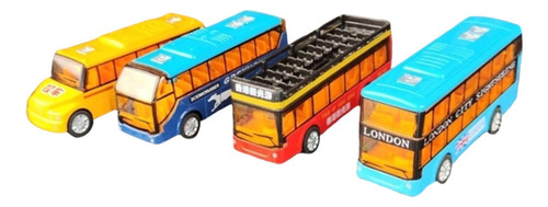 4 Uds., Escala 1:64, Simulación De Dos Pisos, Autobús De