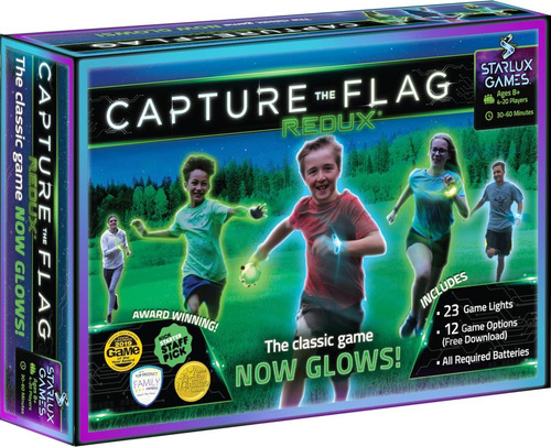 Starlux Games Redux Captura la Bandera Juego nocturno ideal para fiestas adolescentes y al aire libre Alternativa a laser tag o juegos con linterna