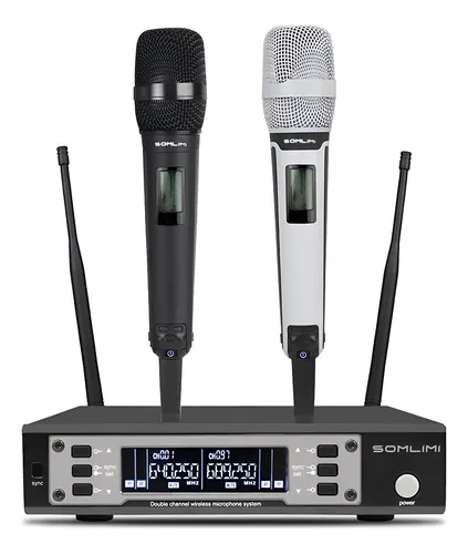 Microfone Duplo Profissional Ew 135 G4 Somlimi Cor Preto E Branco