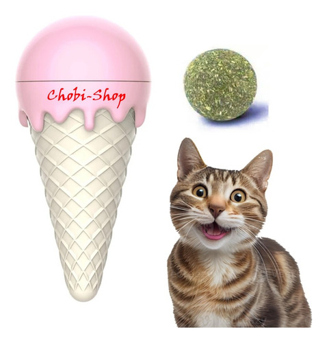 Catnip Ball Juguete Para Gato Helado Rosa, Aguacate Toys Color Rosa
