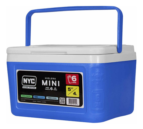 Mini Hielera Recipiente Contenedor De Plástico 4.7 Lts