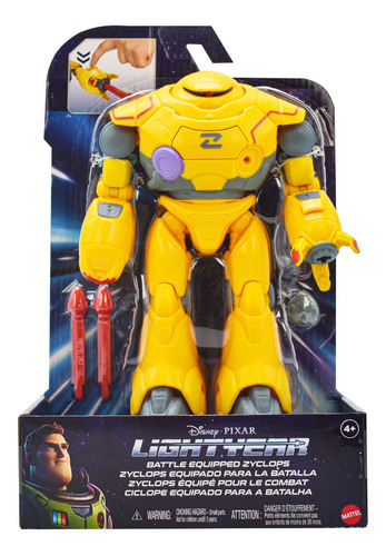Disney Lightyear Zyclops Equipado Para La Batalla Mattel