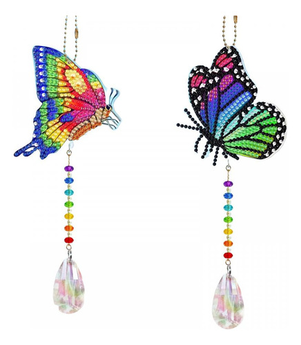 Set De 2 Piezas De Pintura Con Forma De Mariposa Y Diamante