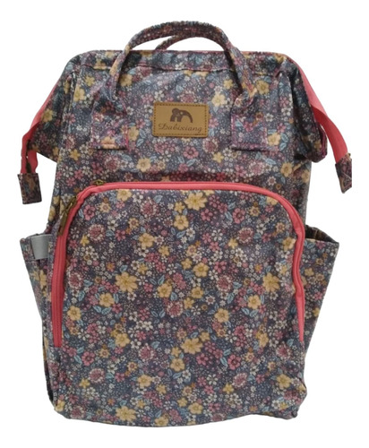 Mochila Bolso Maternal Impermeable Flores