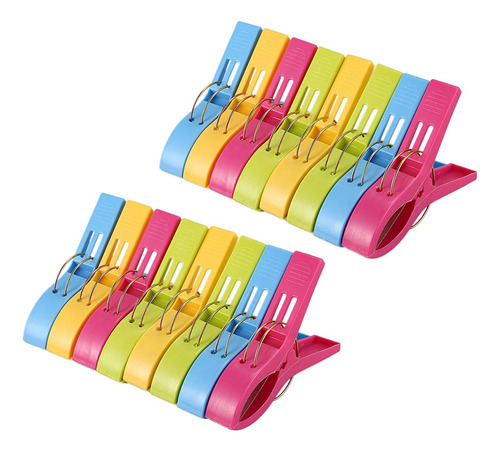 Pack De 16 Pinzas De Plástico Para Toallas De Playa De Color