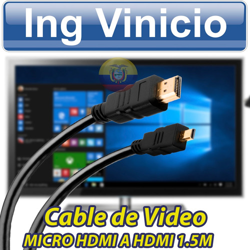 Cable De Video Micro Hdmi Macho A Hdmi Macho De 1.5m