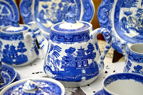 Juego Para Te Semichina Ridgway England Blue Willow C1920 (Usado)