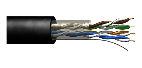 Imagen 2 de 3 de Cable De Red Saxxon Utp Cat5e 100 Mts Exterior 100% Cobre