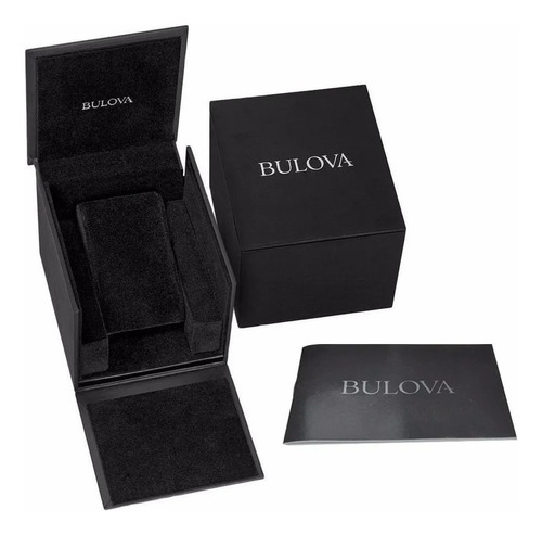 Bulova Marine Star Con Cronógrafo 98b301 Hombre Time Square Plateado Azul Azul