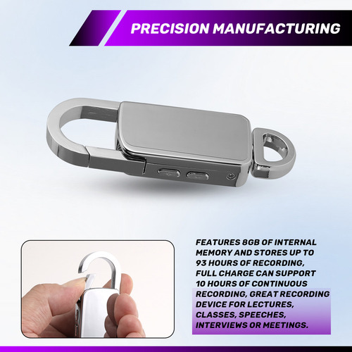 Grabadora De Voz, Llavero, Grabación De Audio Digital Usb D
