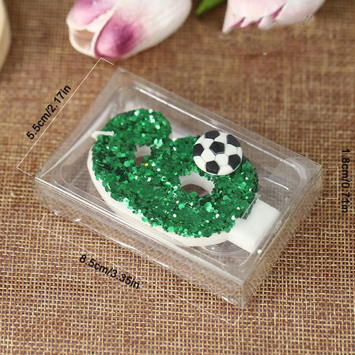 Velas De Fútbol De Feliz Cumpleaños Para Suministros De Deco