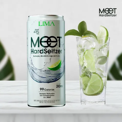 Cóctel Meet Lima Hard Seltzer Lata 310ml.