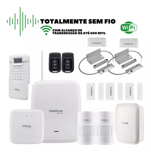 KIT SISTEMA DE ALARME SEM FIO AMT 8000 INTELBRAS