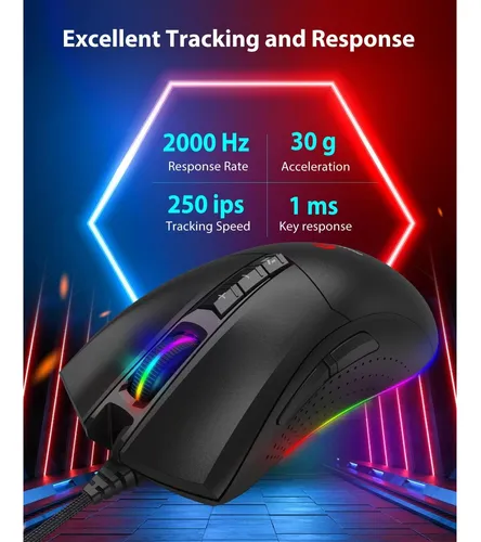 Ratón Gaming Gigastone Gm-x041 Rgb 12000 Dpi 8 Botones