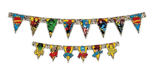 Faixa Decorativa - Festa Marvel Comics Quadrinhos 