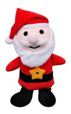 Lampara Proyector Peluche Felp Santa Claus Papa Noel Musical