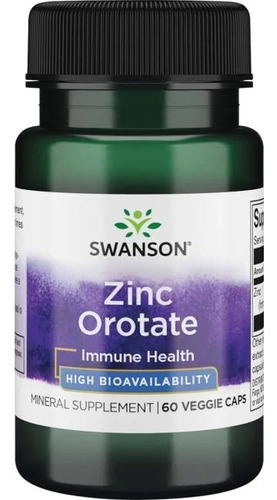 Swanson - Zinc Orotate 10 Mg - 60 Caps Vegetales