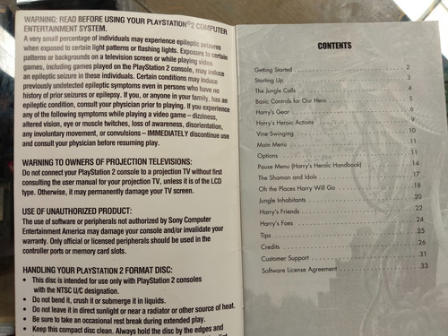 Pitfall The Lost Expedition Solo Manual (Usado)