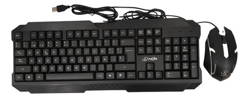 Teclado Aion Mecatron Usb Qwerty Mouse Retroiluminado