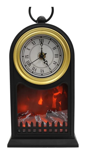 Reloj De Repisa Con Efecto Real De Fuego De Carbón Led