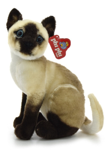 Peluche Gato Sentado Gatito Siamés 30cm Phi Phi Toys Suave