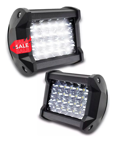 Par Faros 24 Led 4x2 Auxiliar Dually C/ Estrobo Tunix 