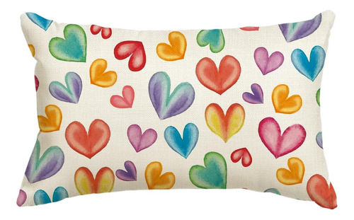 Avoin Colorlife Funda De Almohada De Corazón De Caramelo Par