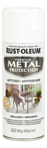 Pintura Aerosol Antióxido Metal Protection 340 Gr Rust Oleum Color Blanco Brillante