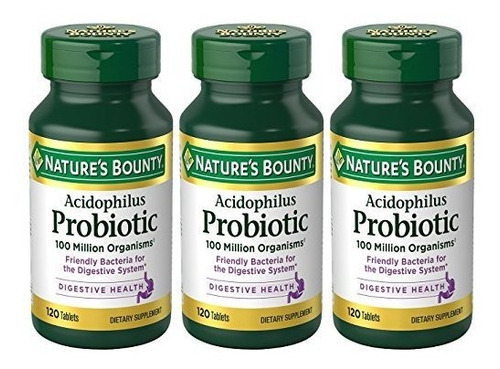  Pack De 3 Probiótico Lactobacillus Acidophilus Nature's