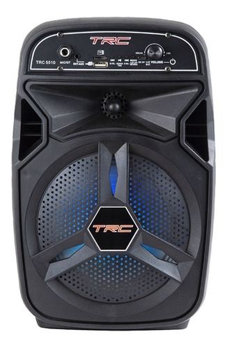 Imagem 1 de 3 de Alto-falante TRC Sound TRC 5510 portátil com bluetooth preto 