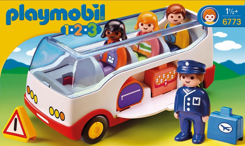 Figuras Para Armar Playmobil 1.2.3 Autobús Con Accesorios Cantidad de piezas 9