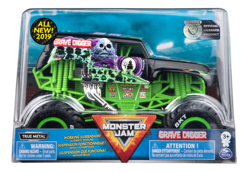 Monster Truck Monster Jam Grave Digger 1:24 Fundido A Presió