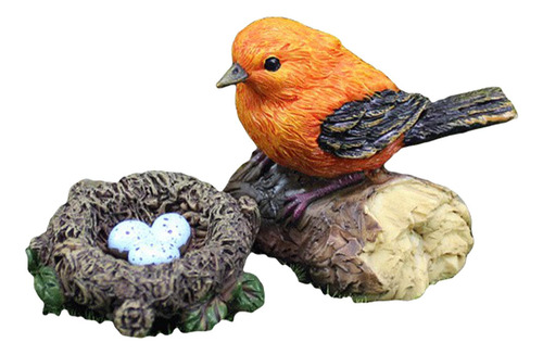 2 Decoración De Pájaros De Estatua De Jardín Para 2