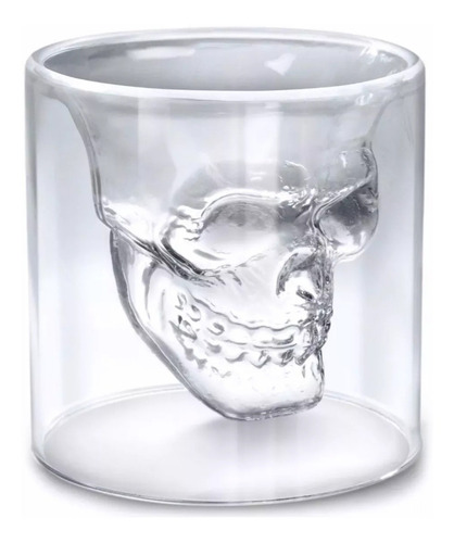 Vaso De Calavera 75 Ml , Vidrio Corto Shot 