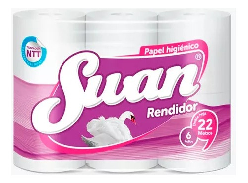 Papel Higiénico Swan Doble Hoja 6 Rollos 22 Mts Suan