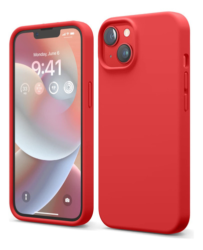 Funda Compatible Con iPhone 14 Rojo De Silicona Liquida 1p