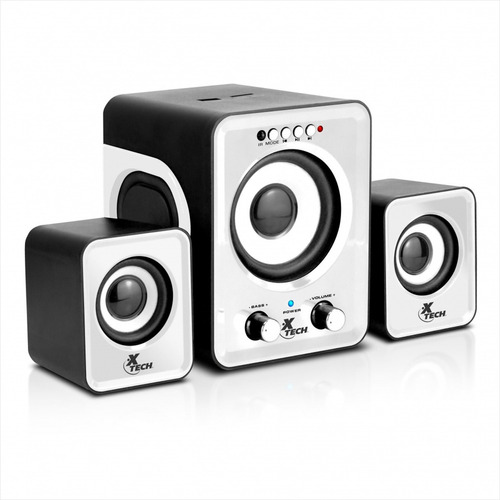 Parlantes Usb 2.1 Subwoofer Xtech 375, Radio Fm / Mp3 / 12w