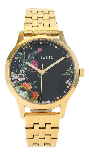 Reloj Mujer Ted Baker Bkpfzs117 Cuarzo Pulso Dorado En Acero