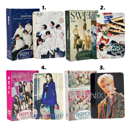 Caja 92 Cartas Fotograficas K-pop Bts Twice Stray Kids Lomo