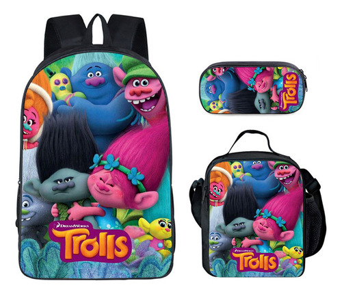 Ch Mochila Escolar Primaria Trolls Transfronterizos, Una,