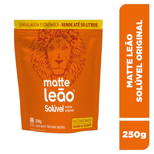Imagem 4 de 5 de Chá Matte Leão mate tostado original em solúvel 250 g