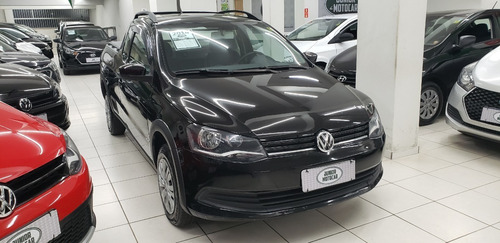 Imagem 2 de 11 de Vw Saveiro 1.6 Ce Trend Preta 2014 Flex
