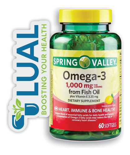 Cpsulas Blandas De Aceite De Pescado Spring Valley, 1,000 Mg