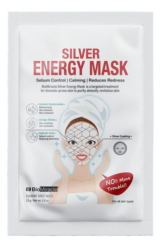 Biomiracle Silver Energy Mask - 7350718:mL a $78990