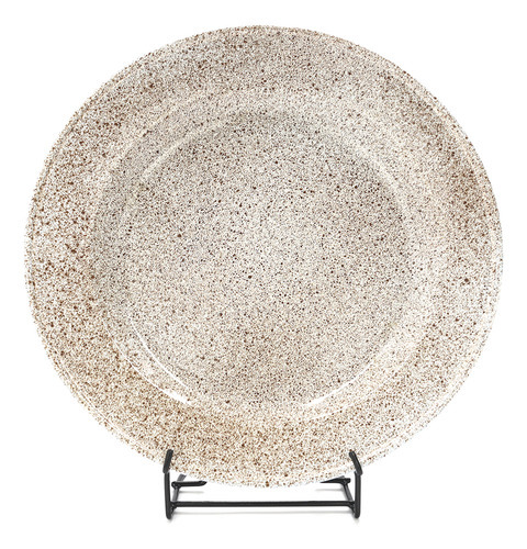 Plato De Acero Vitrificado 26 Cm Marrón Macuira