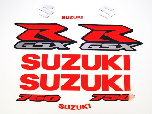 Kit Adesivos Para Suzuki Gsxr 750 15665 Cor PRETO/VERMELHO/CINZA