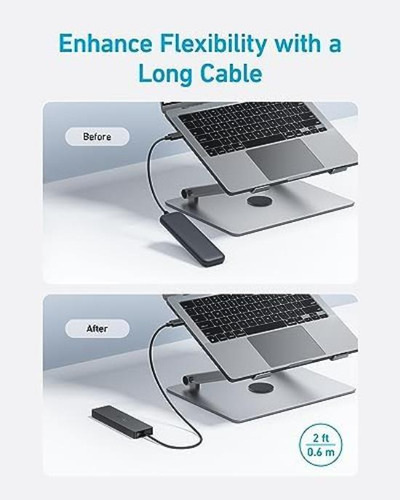 Anker Usb C Hub, Concentrador Usb 3.0 De 4 Puertos Con Trans