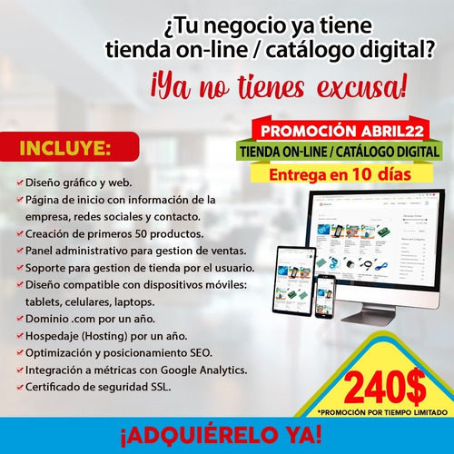 Imagen 1 de 1 de Tienda Virtual E-commerce Tienda Online Carrito De Compra